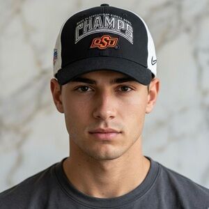 Nike 2022 PlayStation Fiesta Bowl Champs OSU Oklahoma State Snapback Hat Cap